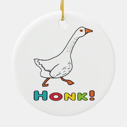 Goose Honk Keramisch Ornament (Achterkant)