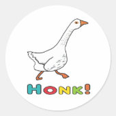 Goose Honk Ronde Sticker (Voorkant)