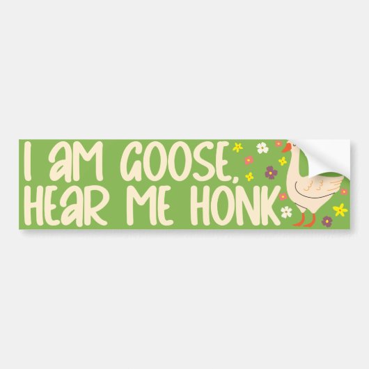 Goose Honking Bumpersticker (Voorkant)