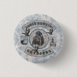 Goose Hunting Coffee Mok Flask Square Sticker dan Ronde Button 3,2 Cm