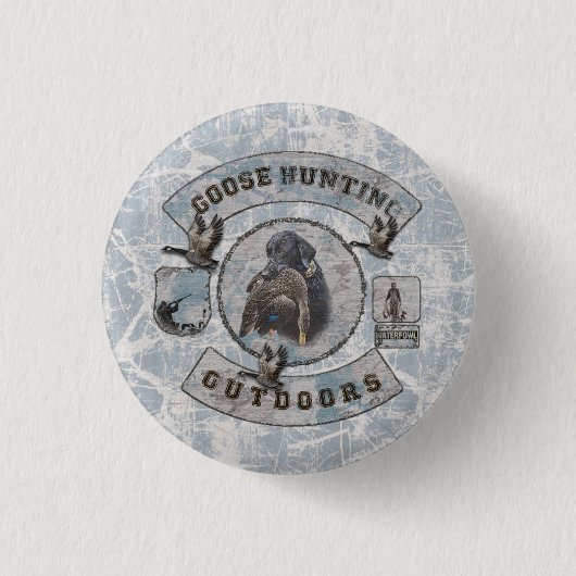 Goose Hunting Coffee Mok Flask Square Sticker dan Ronde Button 3,2 Cm (Voorkant)