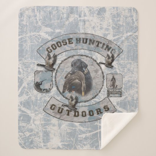 Goose Hunting Fleece Blanket Sherpa Deken (Voorkant)