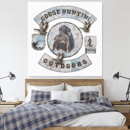 Goose Hunting Tapestry Poster Canvas Afdruk (Insitu (Slaapkamer))