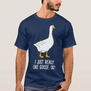 Goose ik hou echt van ganzen vogels t-shirt