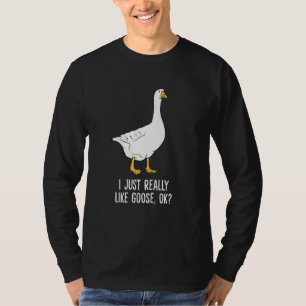 Goose ik hou echt van ganzen vogels t-shirt