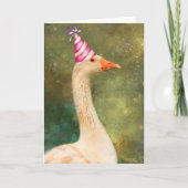 Goose in een partijfeest Pet Kaart (Voorkant)