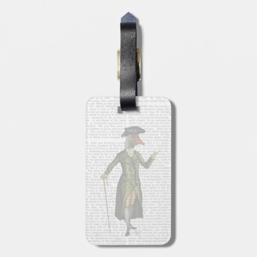 Goose in Green Regency Coat 2 Bagagelabel (Achterkant verticaal)