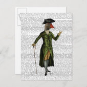 Goose in Green Regency Coat 2 Briefkaart (Voorkant / Achterkant)
