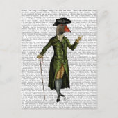 Goose in Green Regency Coat 2 Briefkaart (Voorkant)
