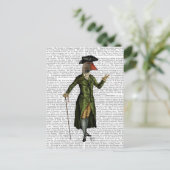 Goose in Green Regency Coat 2 Briefkaart (Staand voorkant)
