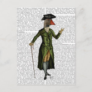 Goose in Green Regency Coat 2 Briefkaart