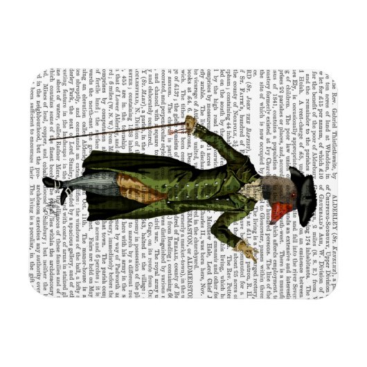 Goose in Green Regency Coat 2 Magneet (Horizontaal)