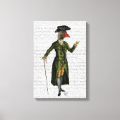 Goose in Green Regency Coat Canvas Afdruk (Voorkant)