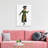 Goose in Green Regency Coat Canvas Afdruk (Insitu (Woonkamer))