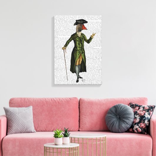 Goose in Green Regency Coat Canvas Afdruk (Insitu (Woonkamer))