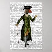 Goose in Green Regency Coat Poster (Voorkant)
