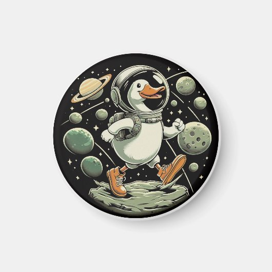 "Goose in Space" Magnet (Voorkant)