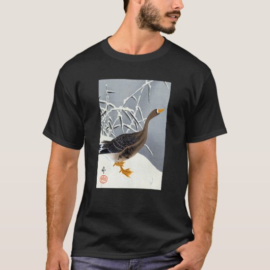 Goose in the Snow by Ohara Koson T-shirt (Voorkant)