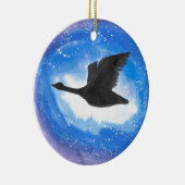 Goose in vlucht keramisch ornament (Rechts)