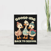 Goose-ing Terug naar school We back Teacher Gekke  Kaart (Voorkant)