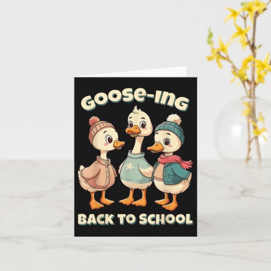 Goose-ing Terug naar school We back Teacher Gekke  Kaart (Gele Bloem)