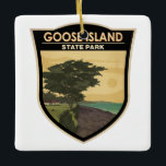 Goose Island State Park Texas  Keramisch Ornament<br><div class="desc">Goose Island State Park illustratie. Het is een staatspark in de Amerikaanse staat Texas,  ten noorden van de stad Rockport aan de kust van de Golf van Mexico.</div>