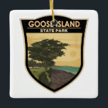 Goose Island State Park Texas  Keramisch Ornament<br><div class="desc">Goose Island State Park illustratie. Het is een staatspark in de Amerikaanse staat Texas,  ten noorden van de stad Rockport aan de kust van de Golf van Mexico.</div>