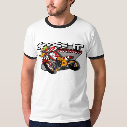 Goose It SUPERMOTO Ringer T-Shirt (Voorkant)