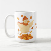 Goose Jump First Rake Later Funny Autumn Mug Koffiemok (Links)