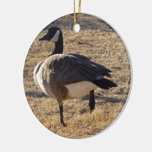 Goose kerstversiering keramisch ornament (Links)