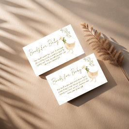 Goose kwekerij rijmt baby shower boek aanvraag informatiekaartje