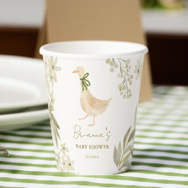 Goose kwekerij rijmt baby shower monogrammed papieren bekers