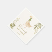 Goose kwekerij rijmt baby shower monogrammed servet (Hoek)