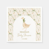 Goose kwekerij rijmt baby shower monogrammed servet (Voorkant)