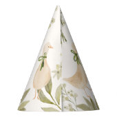 Goose kwekerij rijmt verjaardagsfeestje monogramme feesthoedjes (Achterkant)