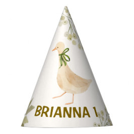 Goose kwekerij rijmt verjaardagsfeestje monogramme feesthoedjes