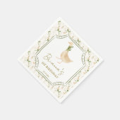 Goose kwekerij rijmt verjaardagsfeestje monogramme servet (Hoek)