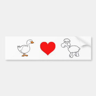 Goose. Liefde. Schaap. Bumpersticker