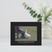 Goose & Little Boy Friendship Briefkaart (Staand voorkant)
