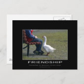 Goose & Little Boy Friendship Briefkaart (Voorkant / Achterkant)