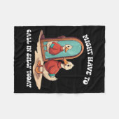 Goose Might Have To Call In Silly Today  Fleece Deken (Voorkant (Horizontaal))