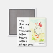 'Goose' motivatie Magnet met Confucius Quote (Voorkant / Achterkant)