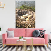 Goose Nest with Eggs op Canvas Afdruk (Insitu (Woonkamer))