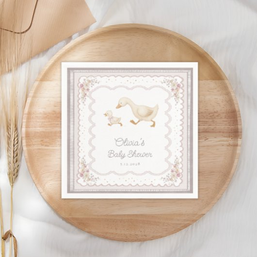 Goose Nursery Duck Neutral Baby Shower Servet