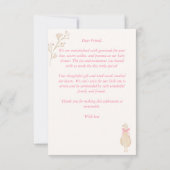 Goose nursery rhymes baby shower bedankkaart (Achterkant)