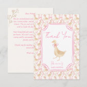 Goose nursery rhymes baby shower bedankkaart (Voorkant / Achterkant)