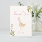 Goose nursery rhymes baby shower bedankkaart (Staand voorkant)