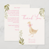 Goose nursery rhymes baby shower bedankkaart (Voorkant / Achterkant)