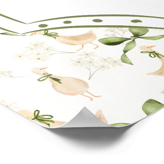 Goose nursery rhymes baby shower welcome sign poster (Hoek)