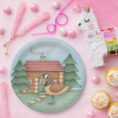 Goose op Cabin Papieren Bordje (Feest)